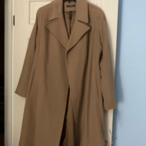 NWT RALPH LAUREN Wool Belted Lapel Coat Size 14